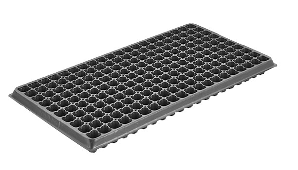 Factory Price 200 Cells seedling tray Black Plastic nursery Tray for Greenhouse Vegetables Nursery